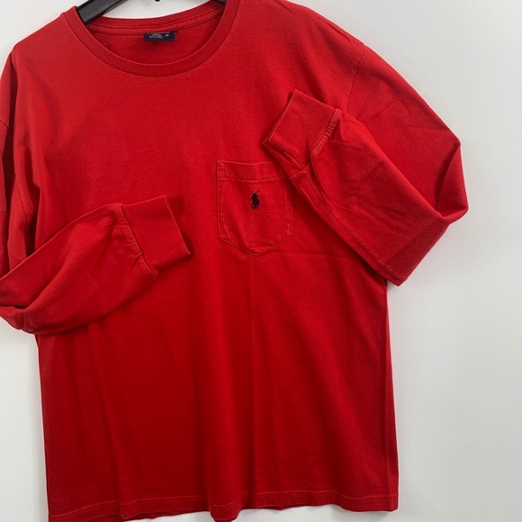 Polo by Ralph Lauren red pocket tee LS - Picture 7 of 12